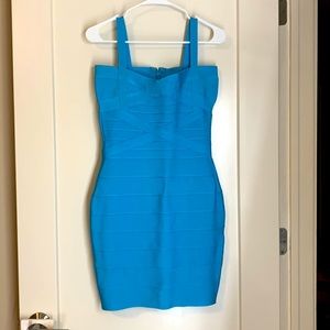 Blue bandage dress